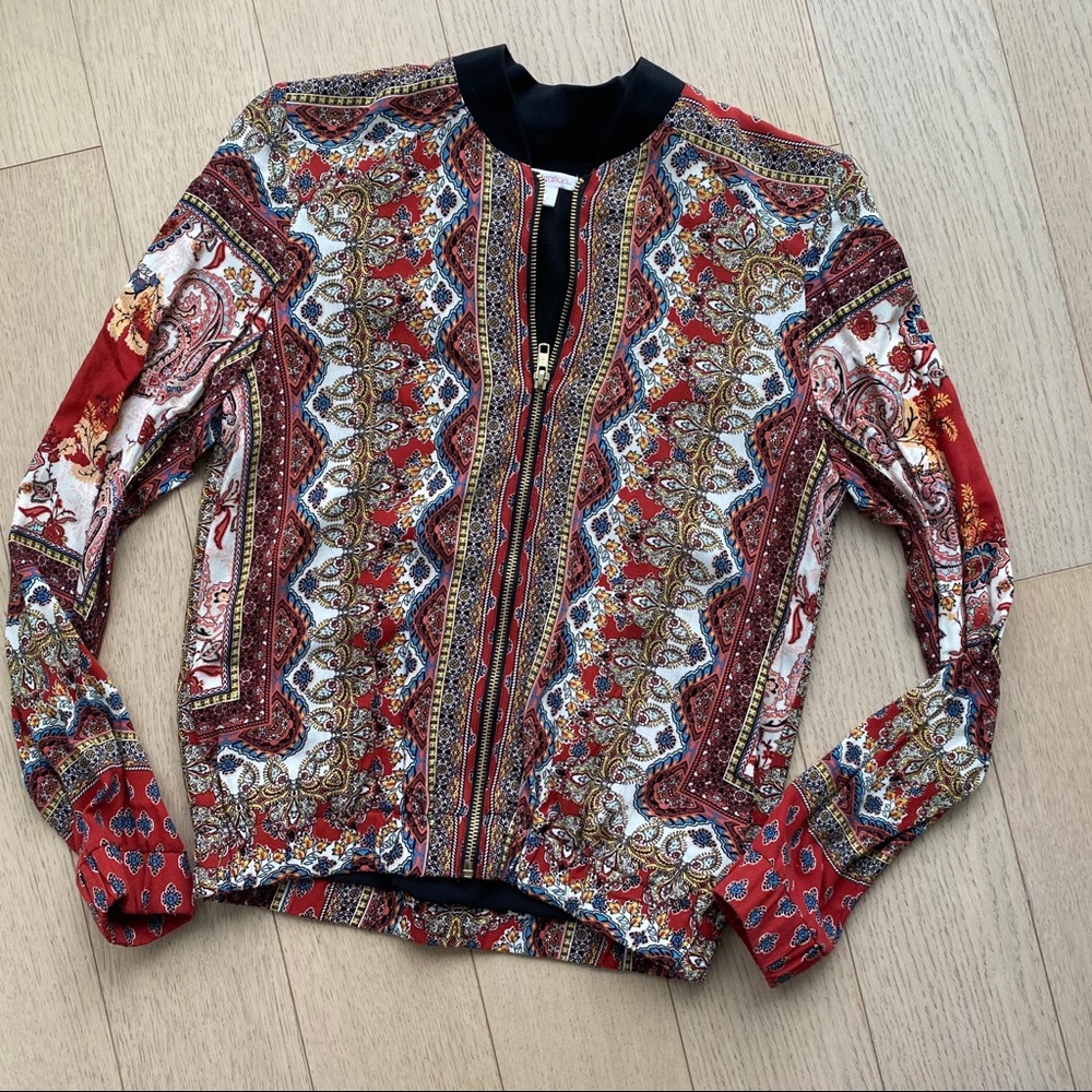 Unique Front Zip Bomber Jacket